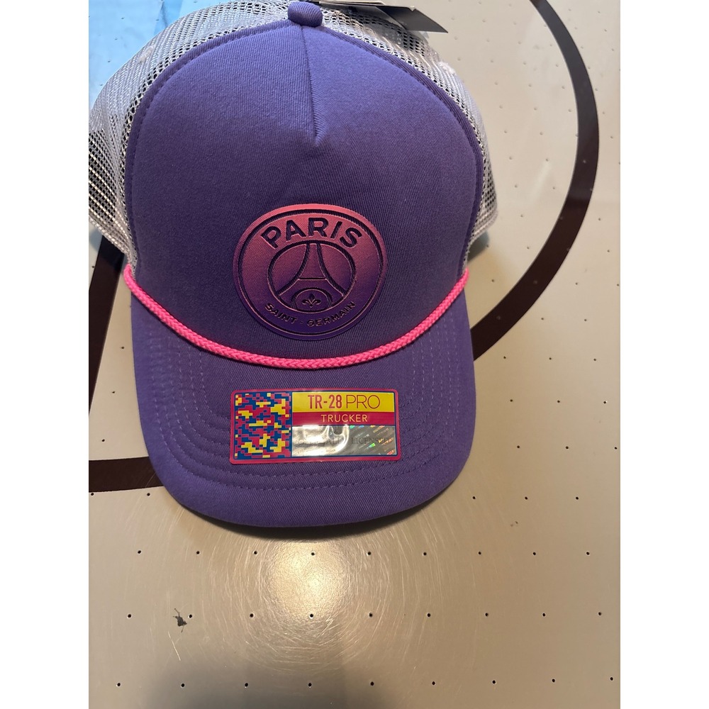 Paris Saint-Germain PSG Fan Ink Purple White Trucker Hat Snapback TR-28 PRO New